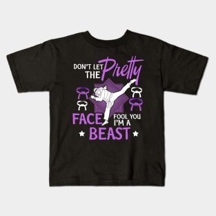 Taekwondo Shirt Don't Let The Pretty Fool You Karate Girl Sh Kids T-Shirt